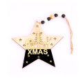 4Pcs Wooden Star Christmas tree decoration Pendants Ornaments for Christmas decoration Ornament New Year Kids Gift